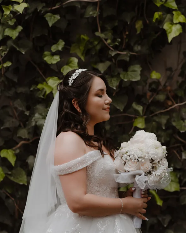 Sarita el día de su boda